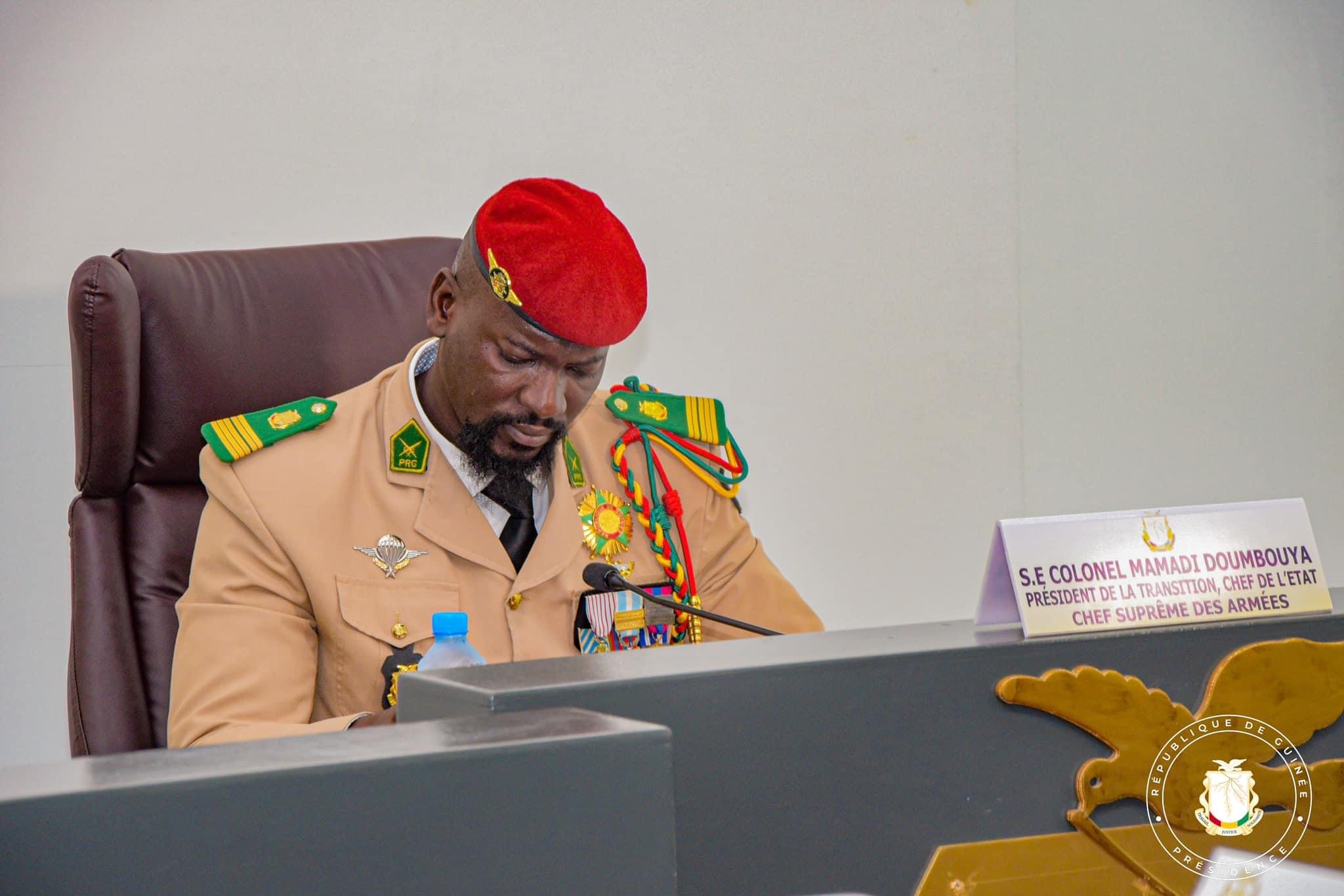Le Colonel Mamadi Doumbouya, Président de la Transition